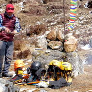 Puja-náš kuchár Mane pri čortene