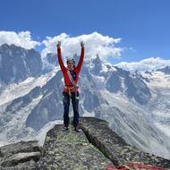 František on the top of Aiguille Moine, , photo by Martin Varga