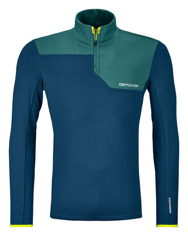 87102-55901-FLEECE_LIGHT_ZIP_NECK_M_petrol_blue-B-01